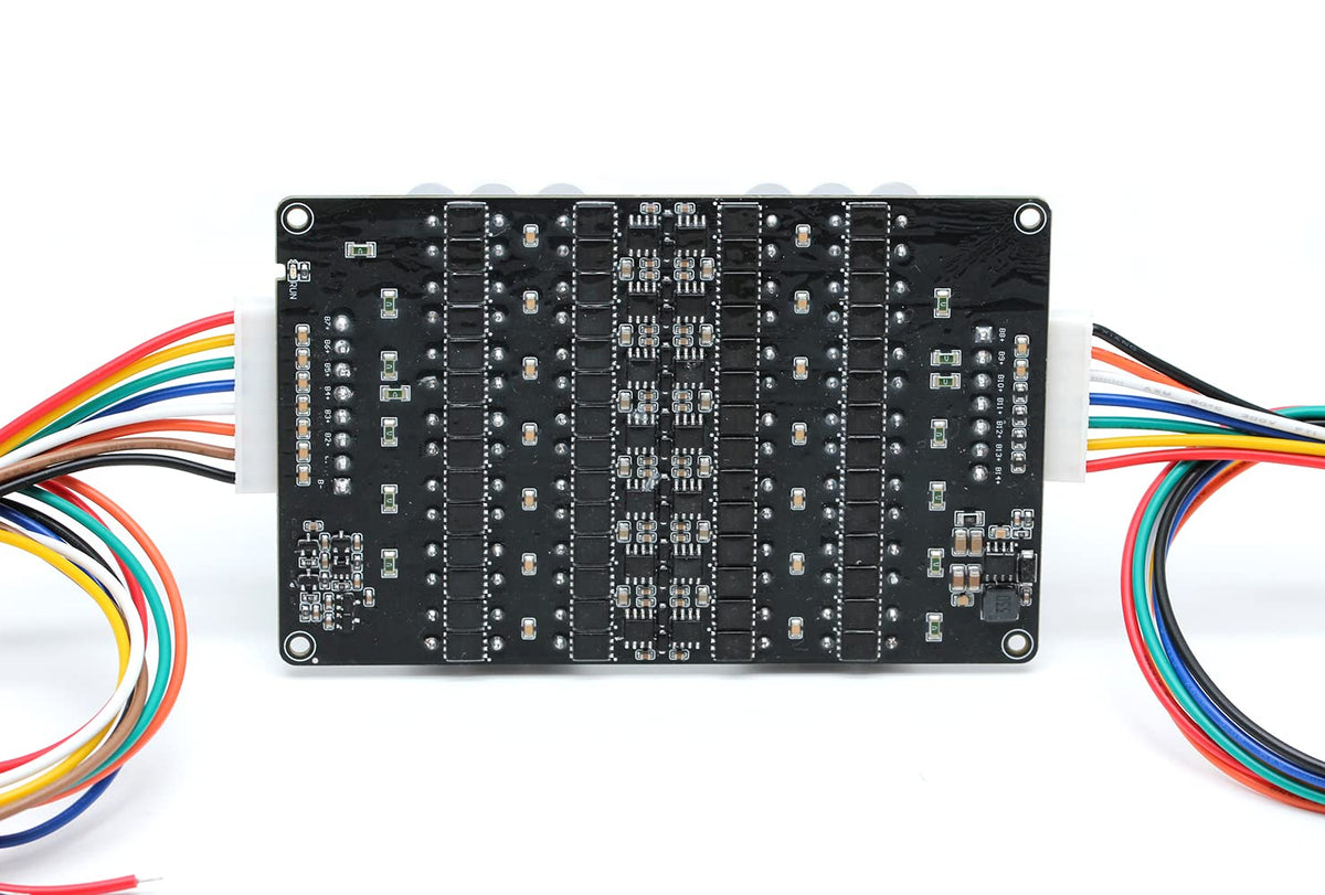 QINIZX connected to a 14S battery pack showing practical use and balanced voltages