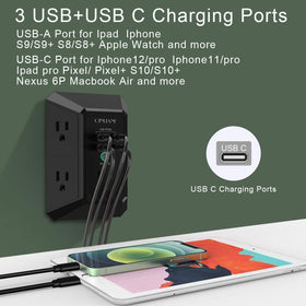 QINLIANF 1680J surge protector guards electronics from power spikes.