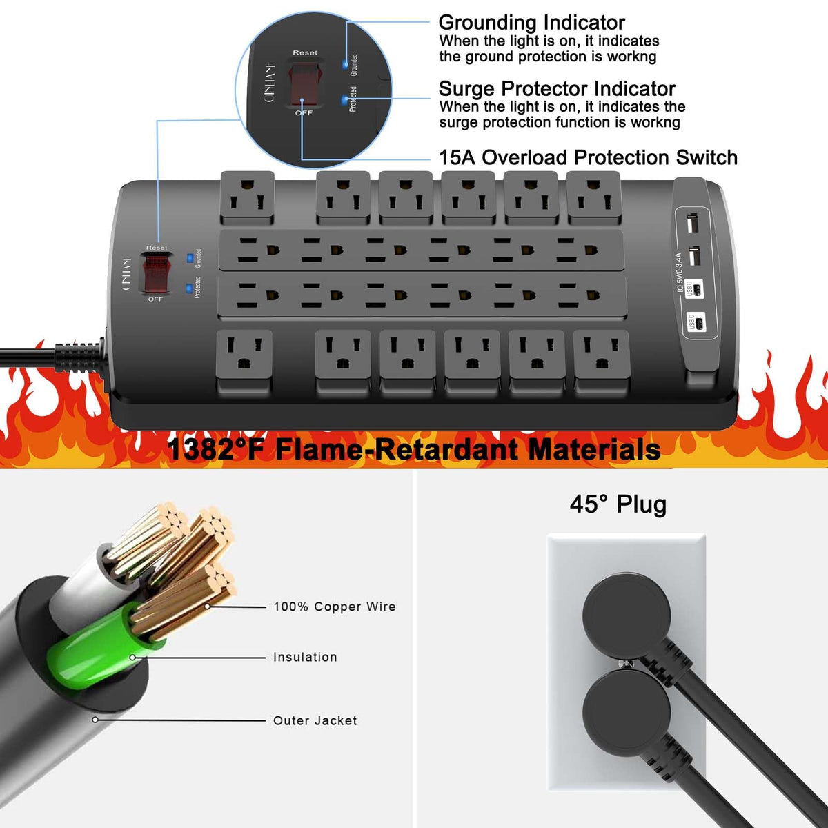 QINLIANF held in hand to show scale and outlet density for compact power distribution