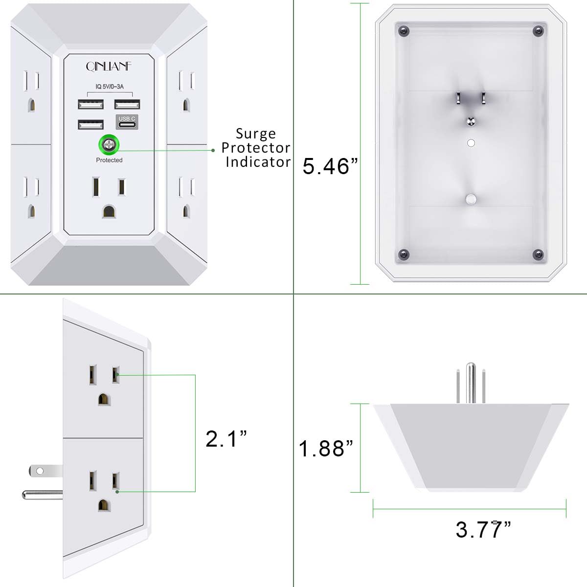 QINLIANF ideal for travel, dorms, and busy desks at home