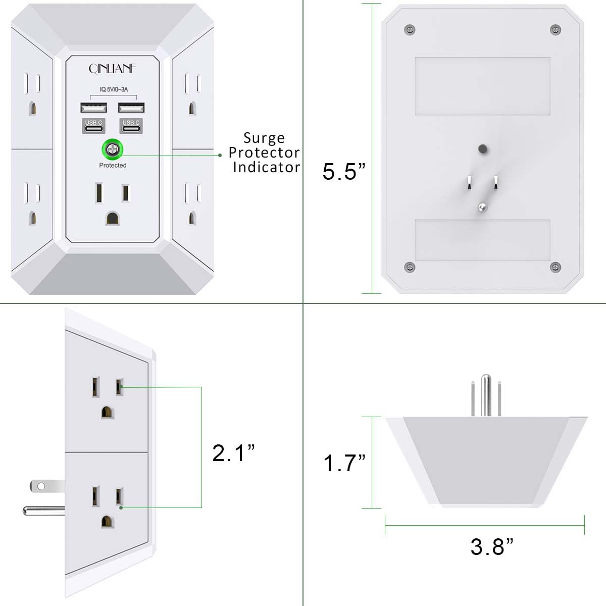 QINLIANF ideal for home, travel, and office setups.