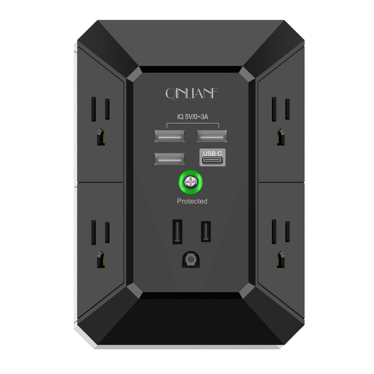 QINLIANF USB wall charger desk-mounted keeps devices powered and cables tidy.