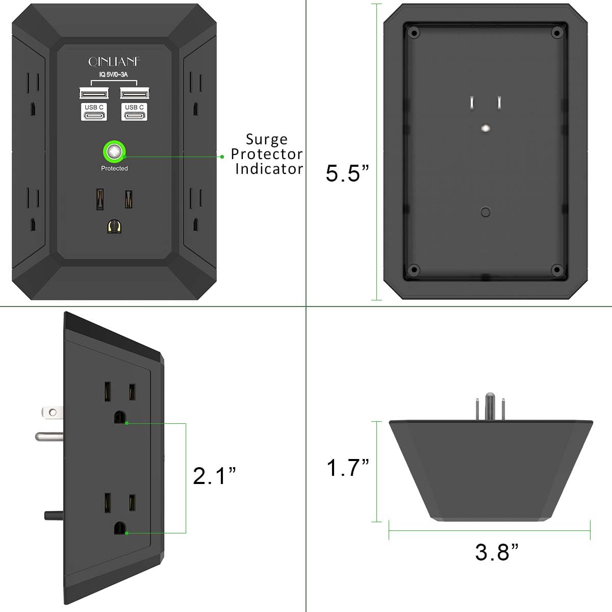 QINLIANF packaging box reveals contents and warranty details