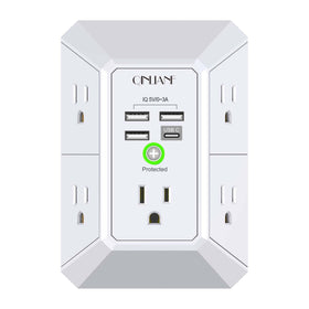QINLIANF wall charger with five outlets for a tidy home power setup
