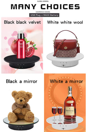 Qinmay velvet-top turntable provides stable support for jewelry and accessories.