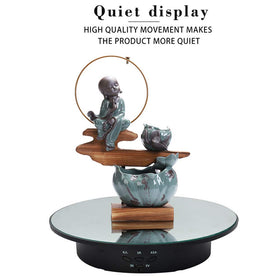 Qinmay turntable speed control allows precise clockwise or counterclockwise rotation