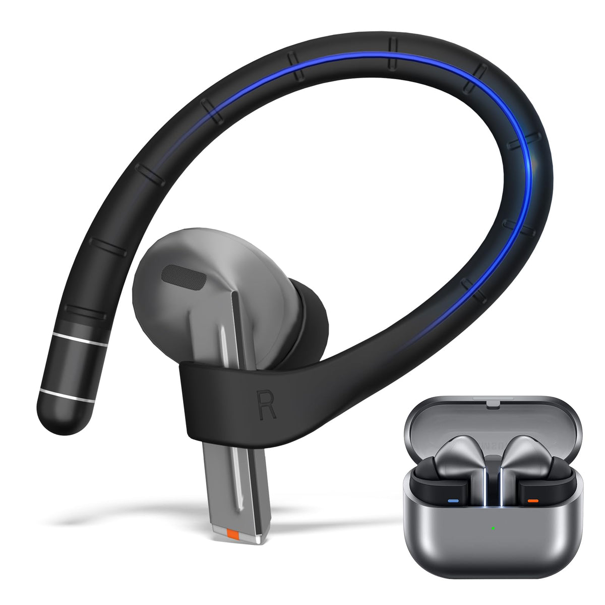 QINZAC Buds 3 Pro ear hooks compatibility for secure fit during workouts