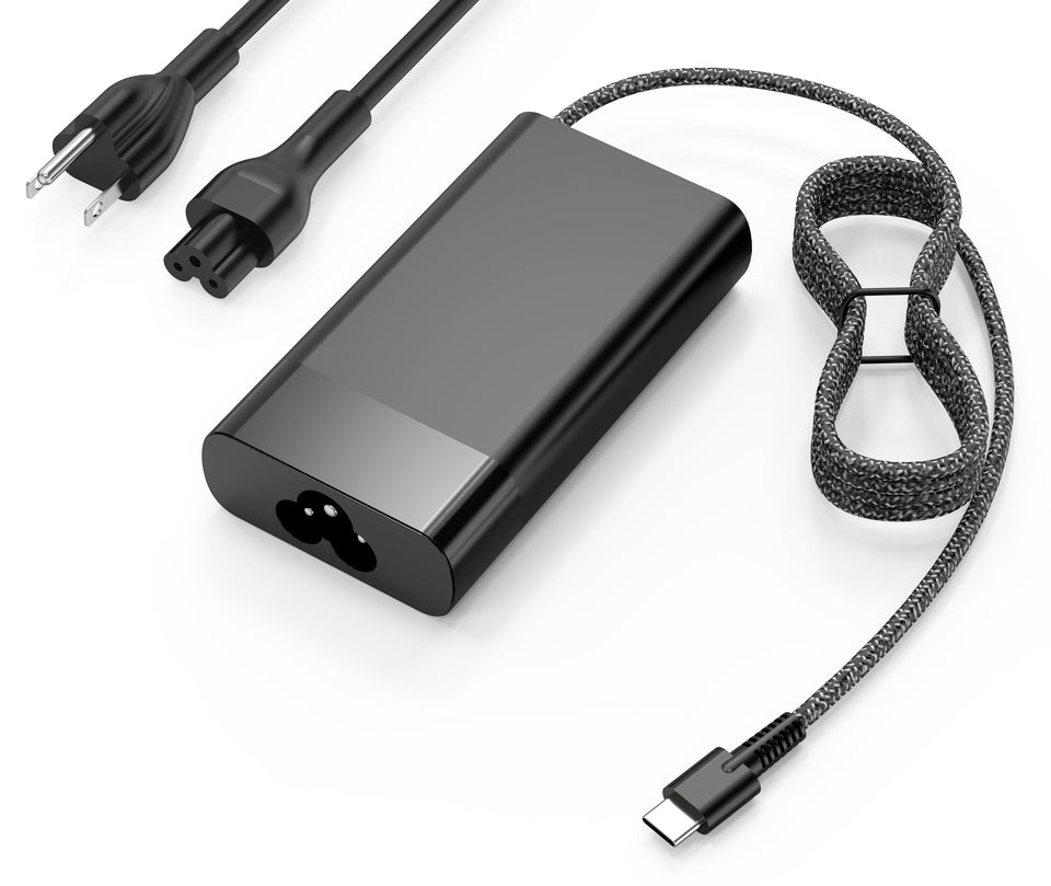 QIOUZW 90W USB-C charger front view for on-the-go power