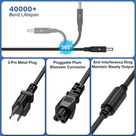 QIOUZW adapter side label with specs for correct voltage confirmation benefit