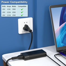 QIOUZW close-up of USB-C connector tip, clear PD contact for fast safe charging