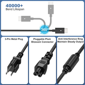 Charger front view showing compact design and USB-C port for easy use