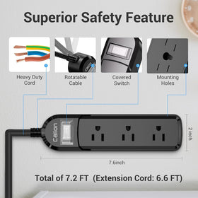 Qiyuan detail of 10ft SJTW cord and heavy-duty plug showing reach and flexible outdoor routing