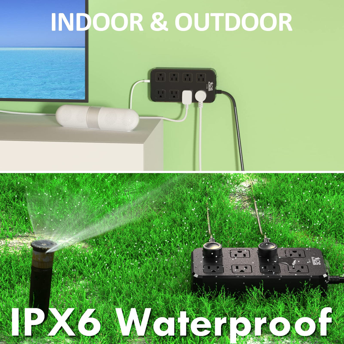 Qiyuan flat plug with 6ft extension cord allowing flexible placement benefit
