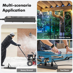 Qiyuan powering holiday lights in backyard showcasing reliable outdoor lighting setup