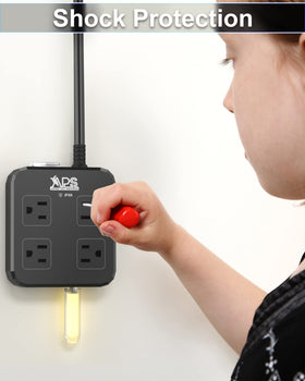 Qiyuan mounted on porch wall demonstrating secure installation and tidy cord management