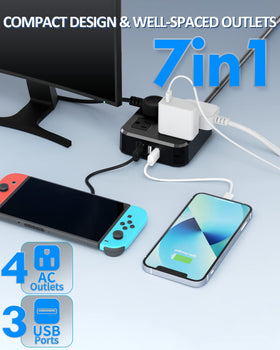 Qiyuan close-up of wide spaced sockets preventing plug crowding, convenience benefit