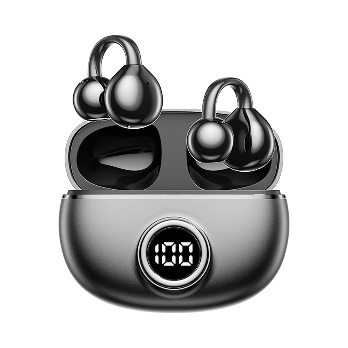 QJF clip-on earbuds for small ears with glasses offer secure, all-day comfort.