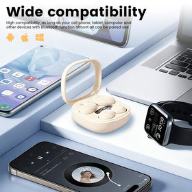 QJF compact charging case on table ready for travel.