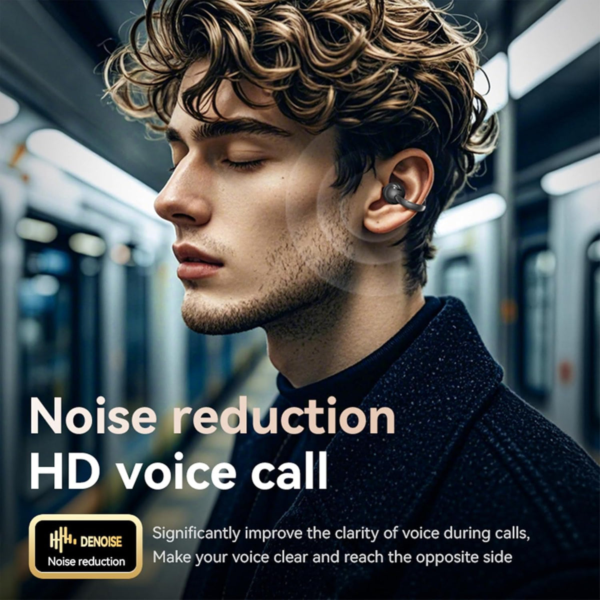 QJF glasses-friendly design reduces ear fatigue during longer listening.