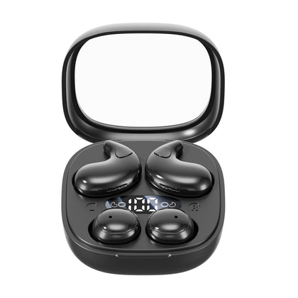 QJF Invisible Mini Sleep Earbuds charging case, portable storage for travel and sleep.