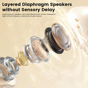 QJF noise-reduction seal enhances sleep-friendly listening.
