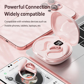 Touch controls on QJF earbuds allow easy music and calls.