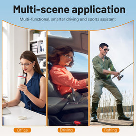 QJF Smart Glasses lightweight 33g frame for all-day comfort with flexible temples