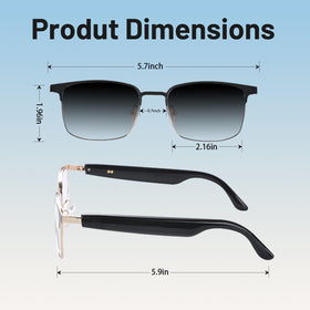 QJF Smart Glasses touch control frame for easy audio and call management