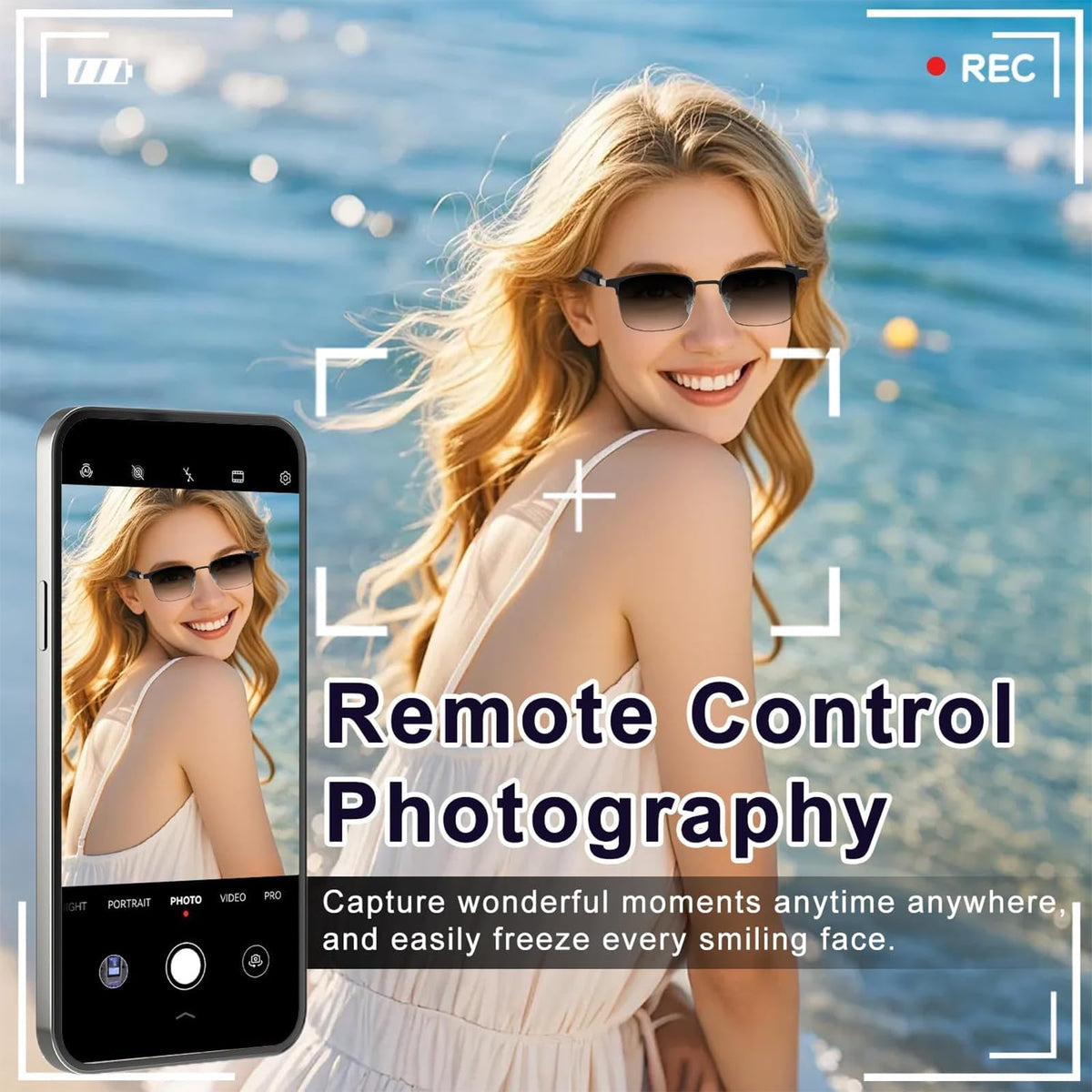 QJF Smart Glasses universal compatibility with iOS and Android devices