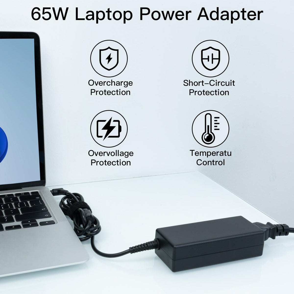 QKIIP desk setup with charger stays organized during work