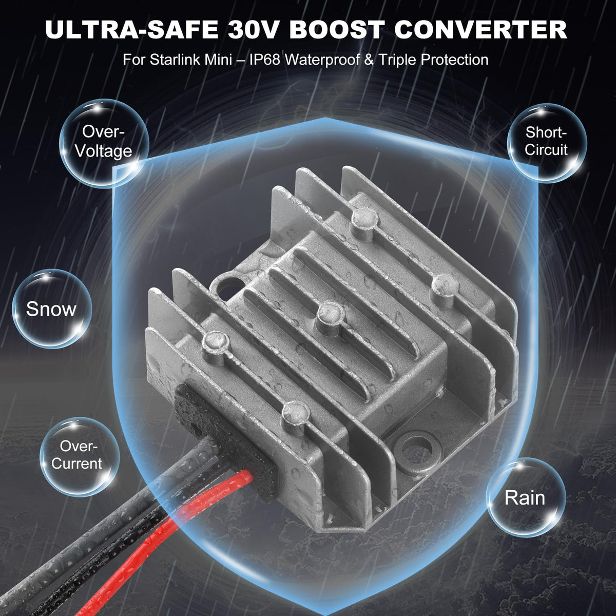 Output terminals with secure connections for stable Starlink power