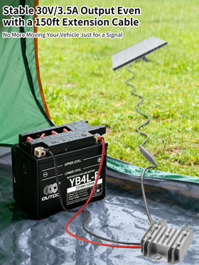 Side profile of the QKJCE Starlink Mini adapter showing rugged design
