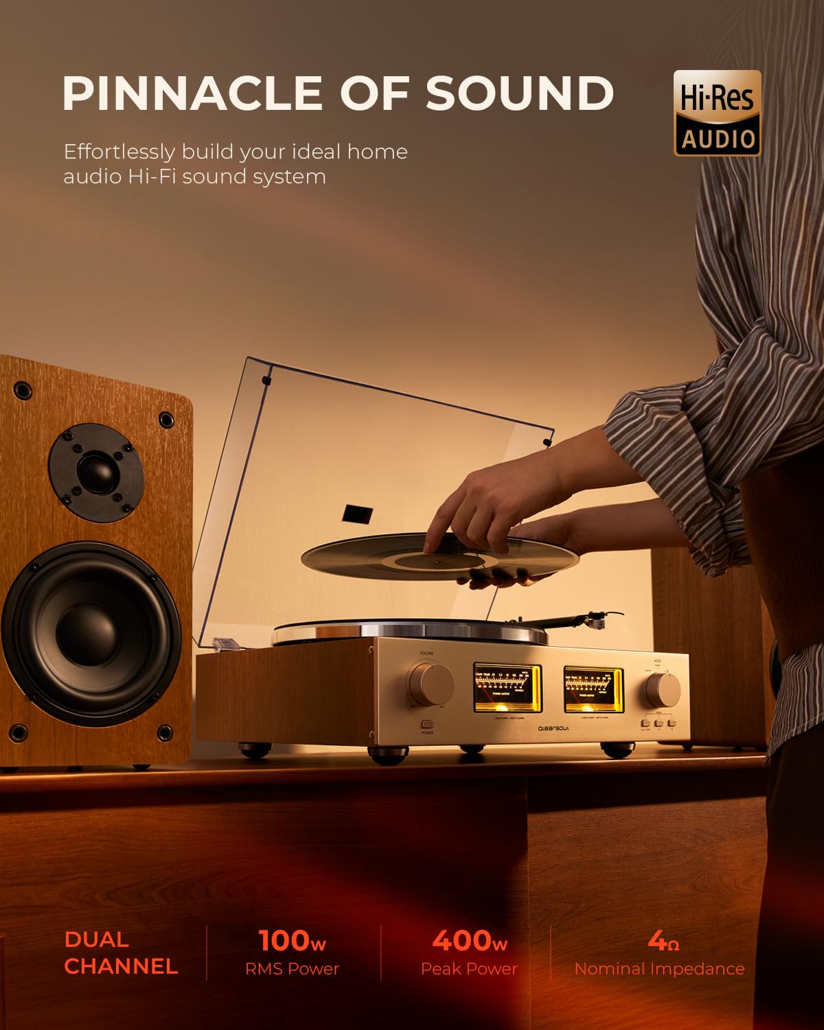 QLEARSOUL HiFire X 53-inch woofer delivers punchy bass for vinyl playback