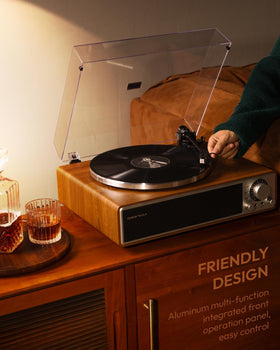 Qlearsoul ONE-Q 33/45 RPM playback supports multiple vinyl formats