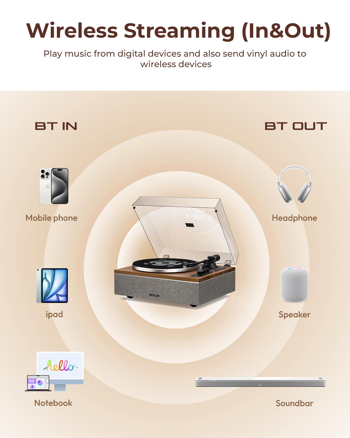 Qlearsoul One-S AT-3600L cartridge detail preserves vinyl detail and clarity.