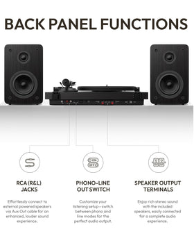 Qlearsoul SoulBox S1 operates at 33/45 RPM for versatile listening.