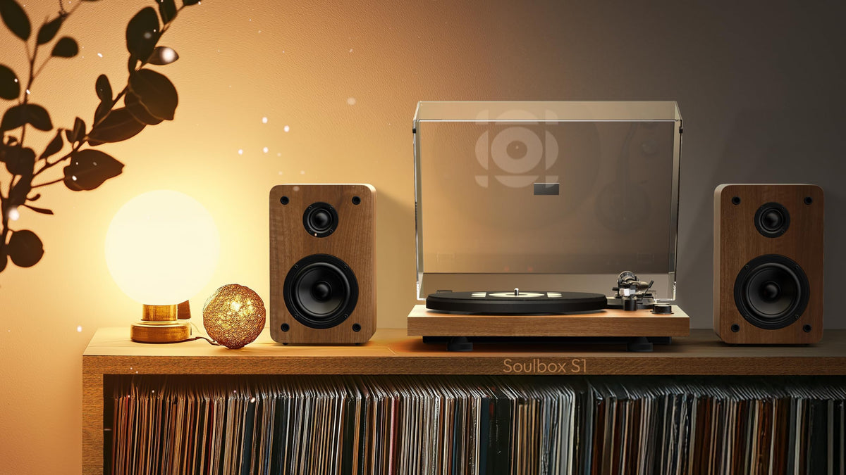 Qlearsoul SoulBox S1 stereo speakers filling a room with balanced sound