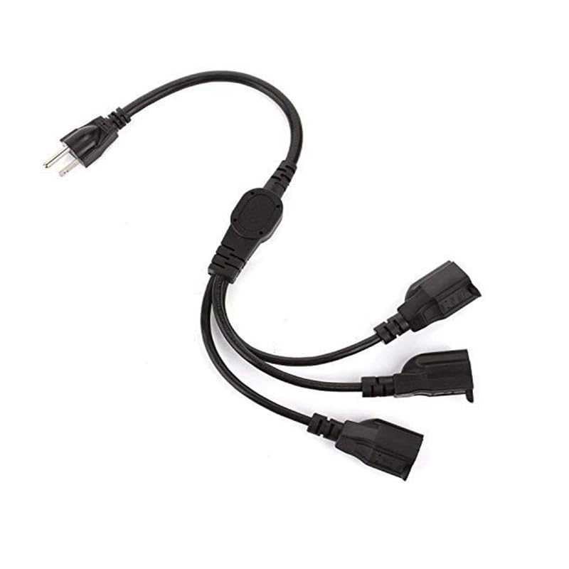 Qlfecle outlet splitter demonstrates a 3-outlet setup for multi-device desks.