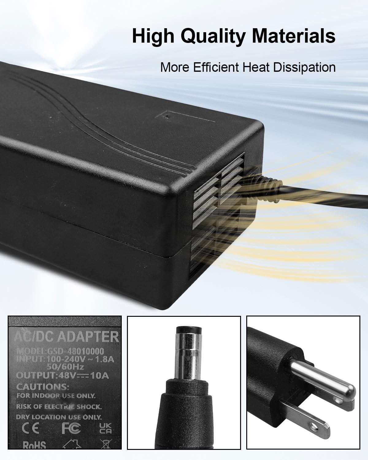 Qnbes 48V 10A power supply for TB10D enables safe operation and long life.