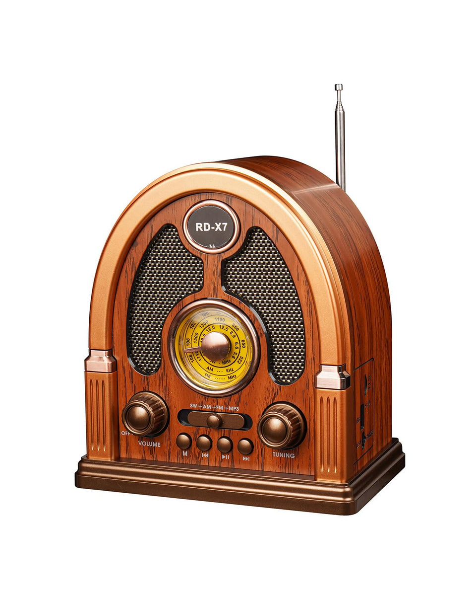 Qneye vintage radio antenna enhances reception for clear broadcasts