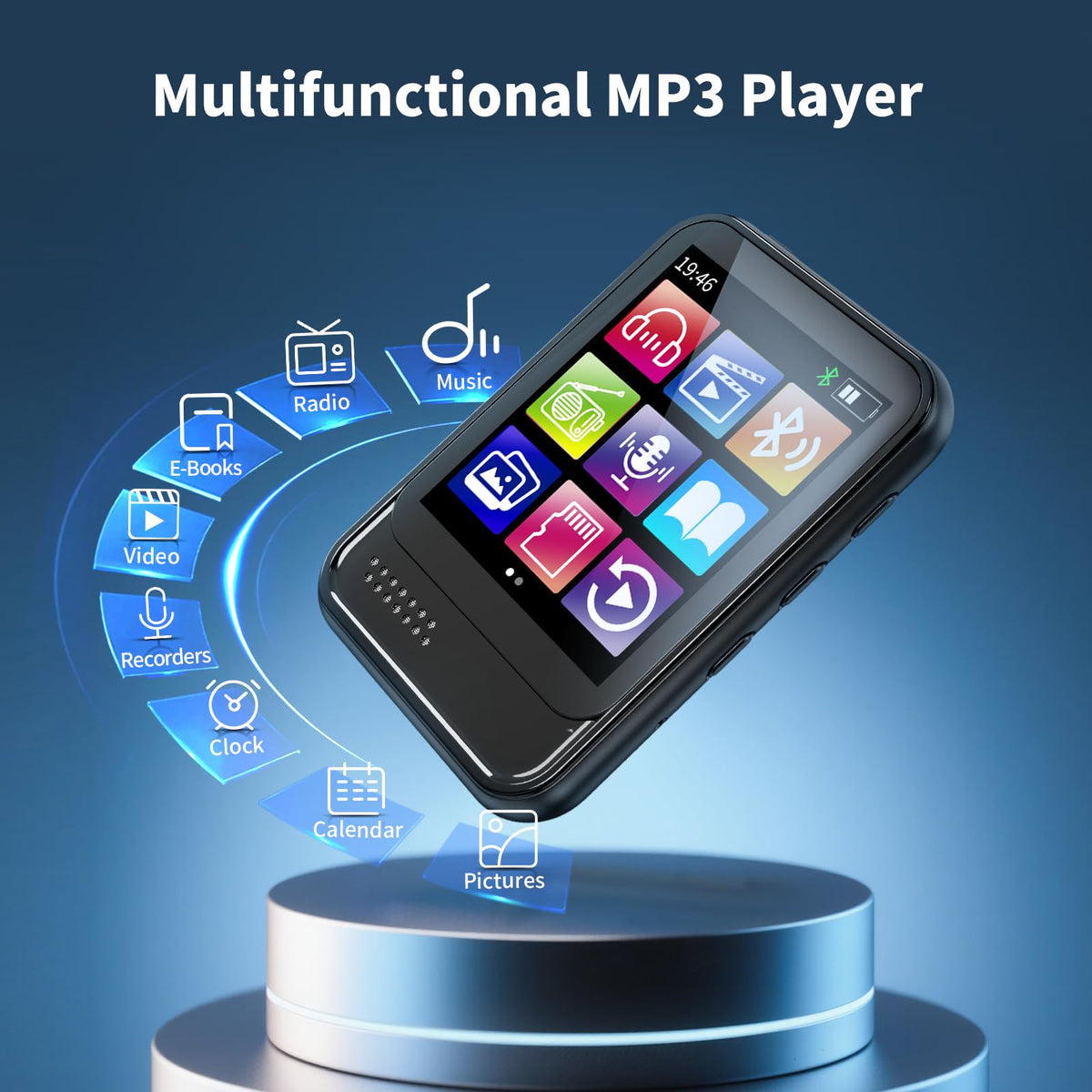 QNGEE 16GB memory with TF card slot enables expanded music storage.