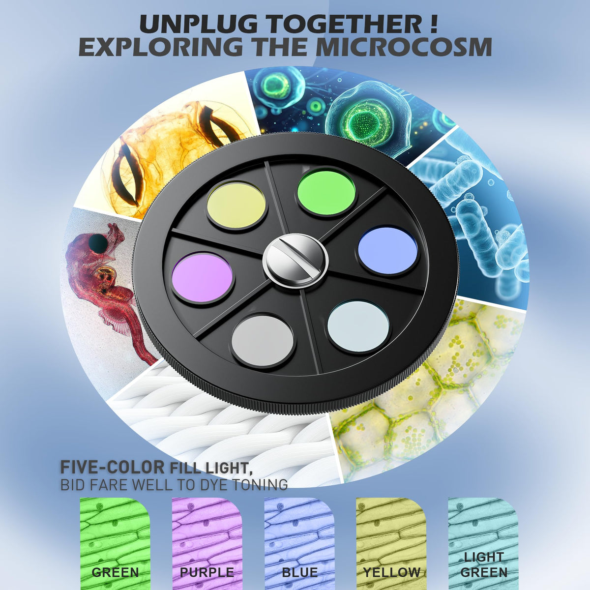 Qniuco microscope phone holder lets you share findings.