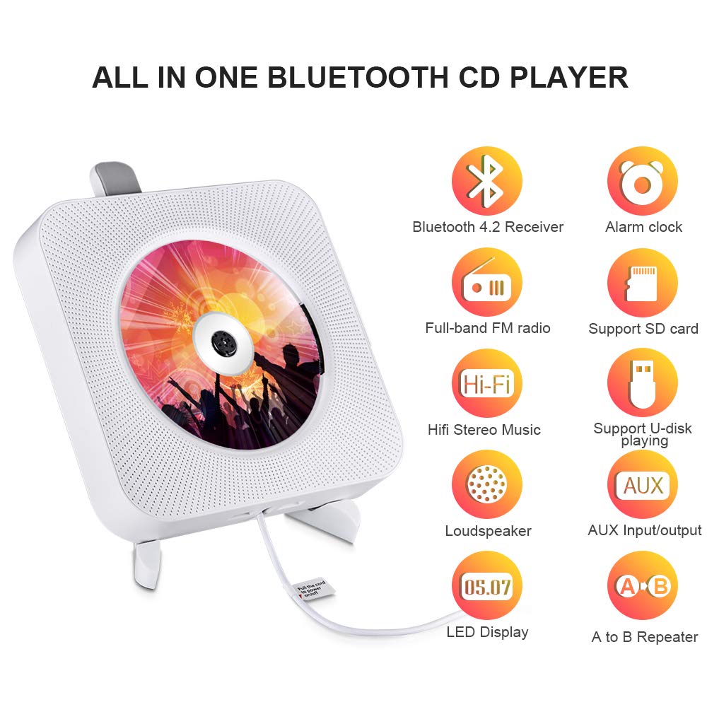 Qoosea mounted on kitchen wall providing space-saving music playback