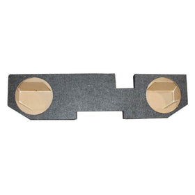 QPower dual 10in underseat subwoofer side view for enhanced bass in trucks