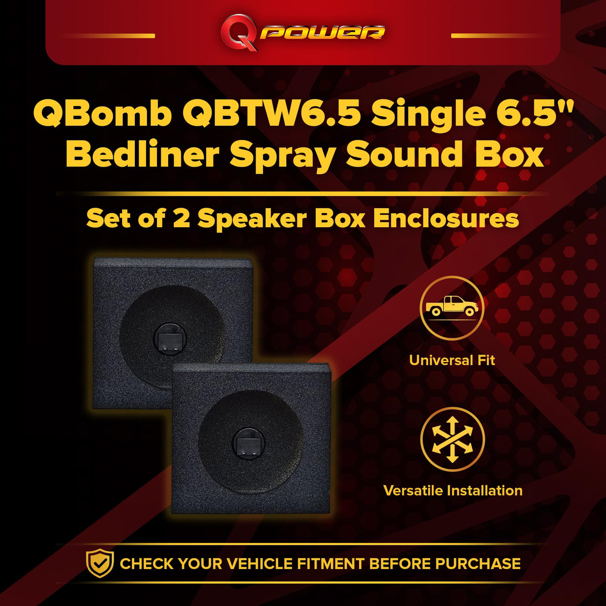 Q Power side profile highlighting compact shape and strong MDF protection