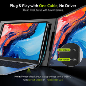 QQH portable dual-monitor on the go illustrating lightweight travel setup