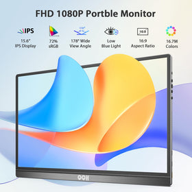 QQH portable monitor IPS display with wide angles for clear collaboration.
