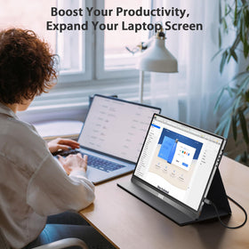 QQH travel-ready monitor fits into bags for business trips.
