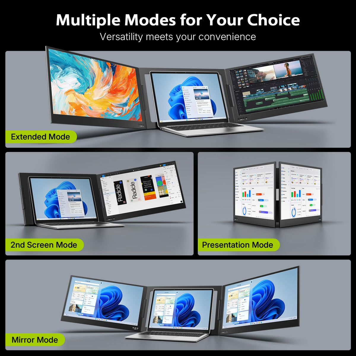 QQH stable desktop placement design prevents screen pressure on laptop