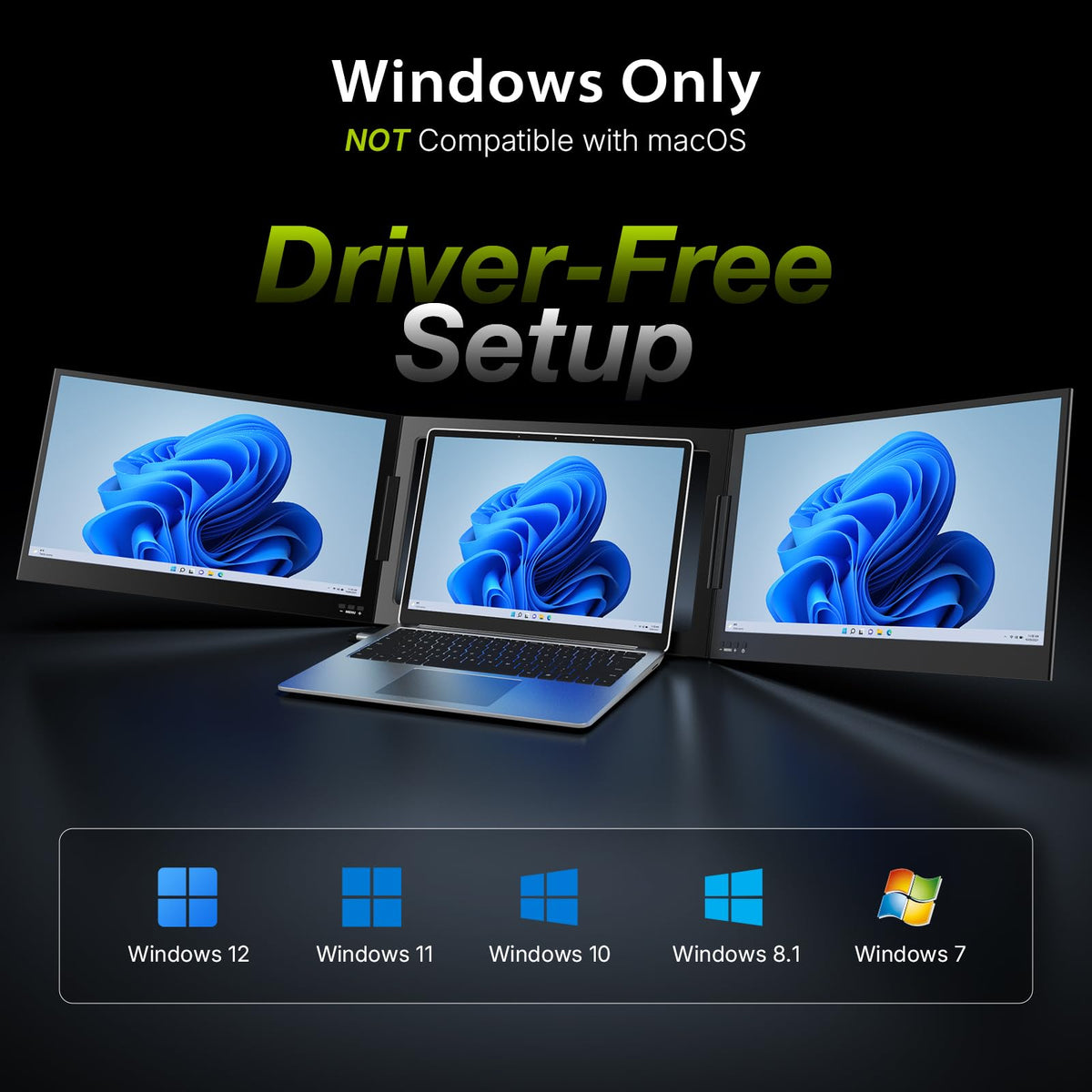 QQH triple-monitor setup in action highlighting enhanced multitasking workflow